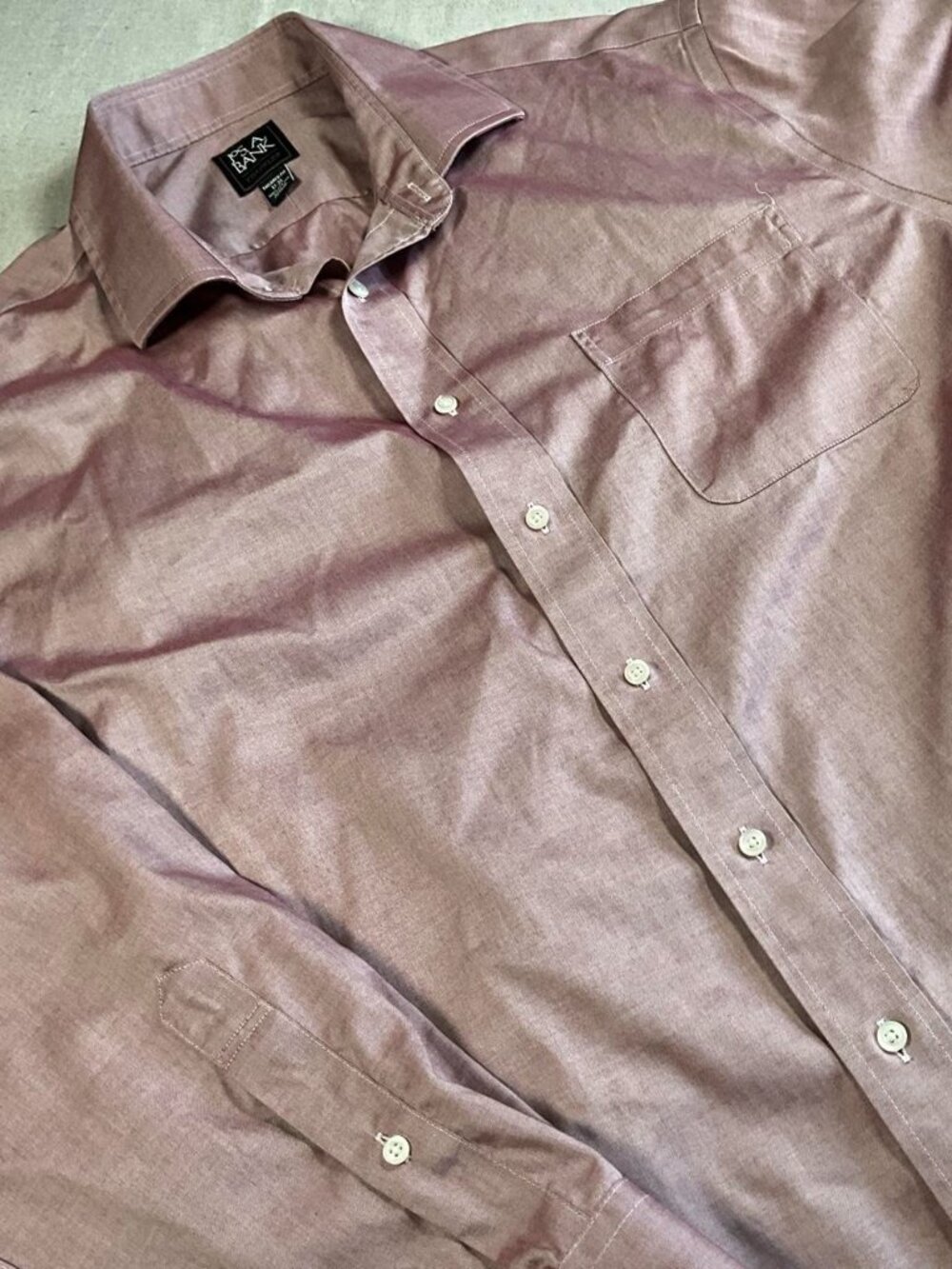 Mens Jos A Bank Tailored Fit 100% Cotton Traveler Slamon Dress Shirt (17 - 35)